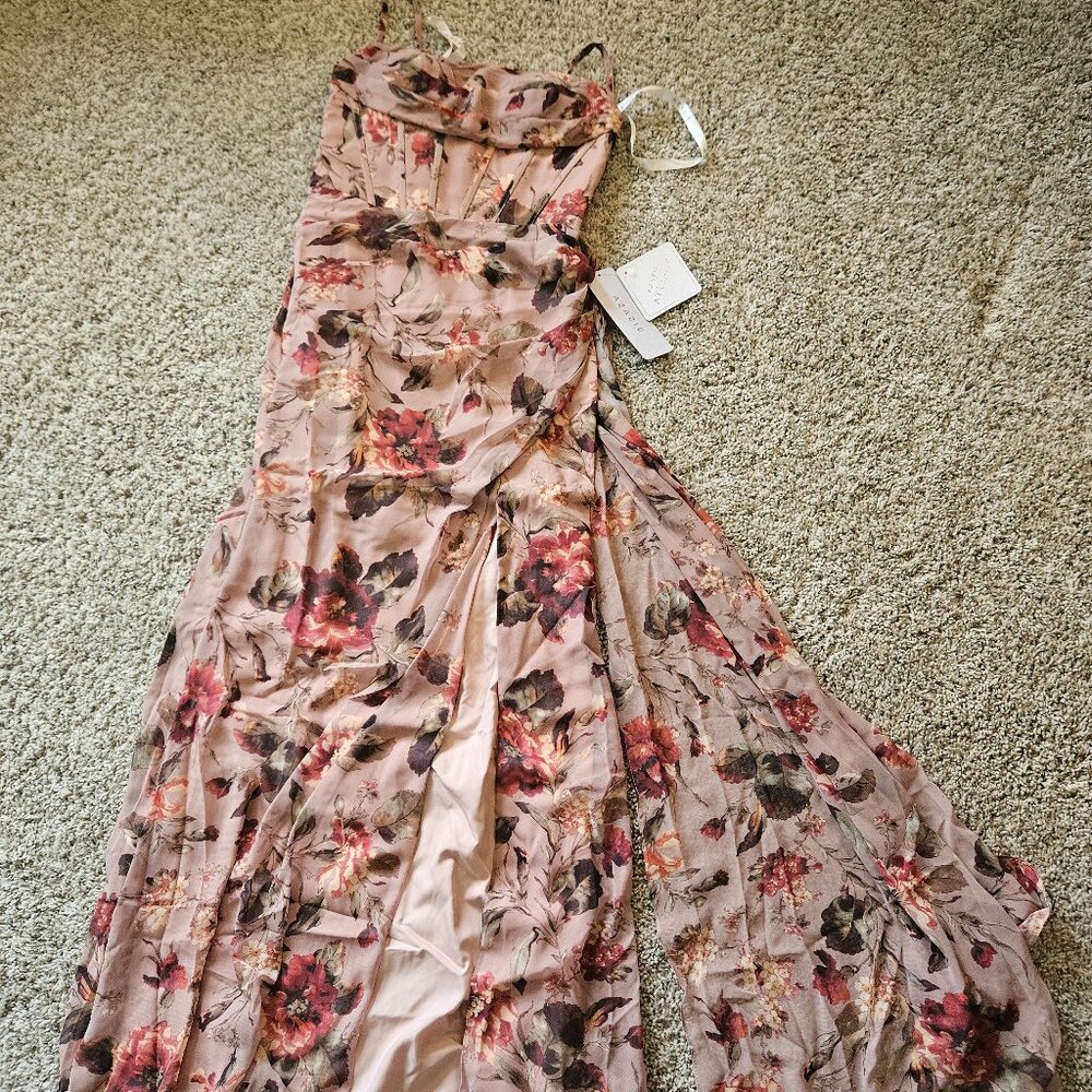 Azazie Atelier Aurra Mauve Multi Maxi Dress - Picture 2 of 3